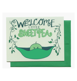 Welcome Little Sweet Pea Greeting Card