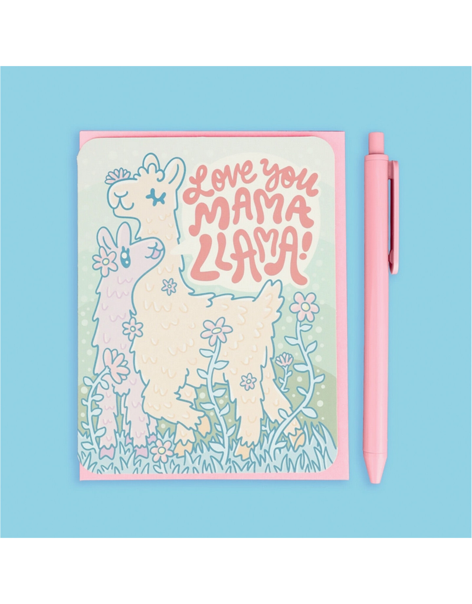 Love You Mama Llama Greeting Card