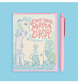 Love You Mama Llama Greeting Card