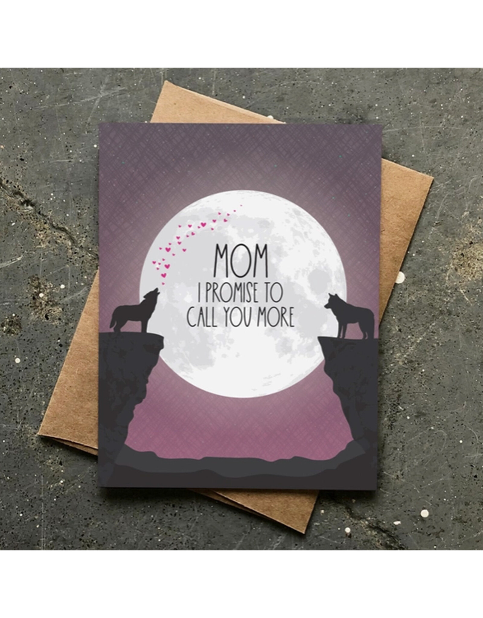 Call You More Mom Wolves Greeting Card