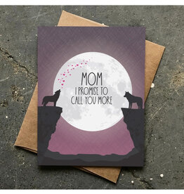 Call You More Mom Wolves Greeting Card