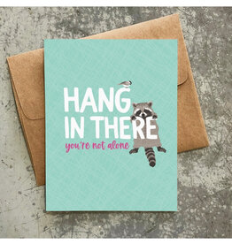 Hang in There Raccoon Greeting Card