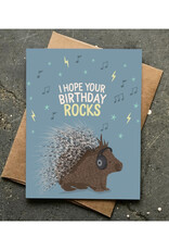 Porcupine Birthday Rocks Card Greeting Card