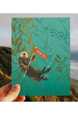 Sea Otter Thank You Greeting Card