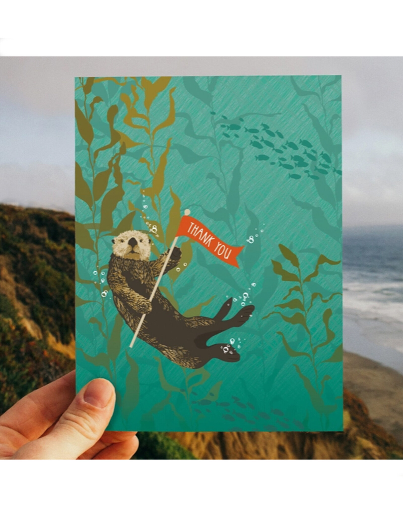 Sea Otter Thank You Greeting Card
