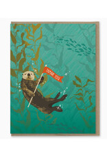Sea Otter Thank You Greeting Card