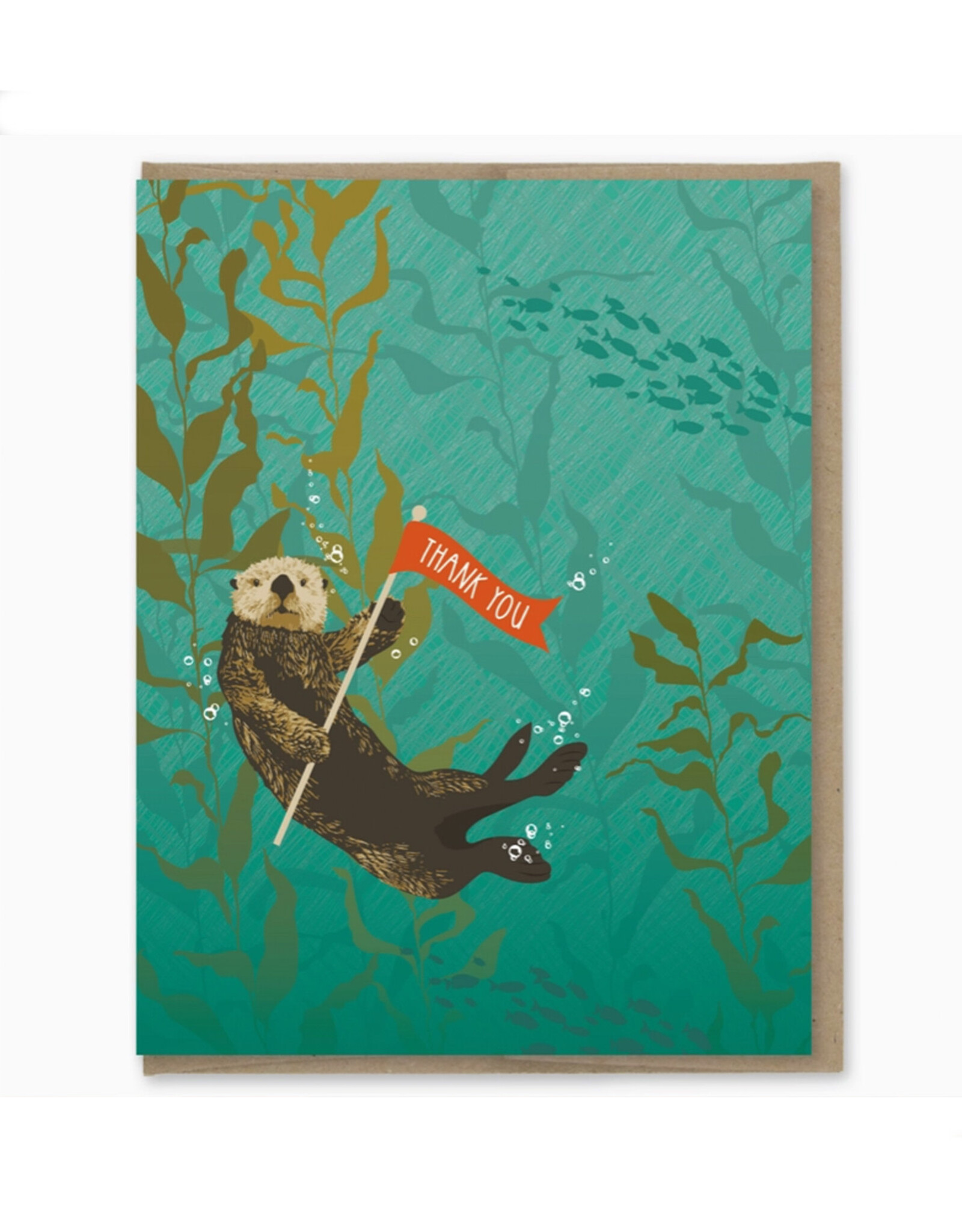 Sea Otter Thank You Greeting Card