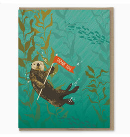 Sea Otter Thank You Greeting Card