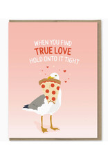 True Love Seagull Pizza Greeting Card