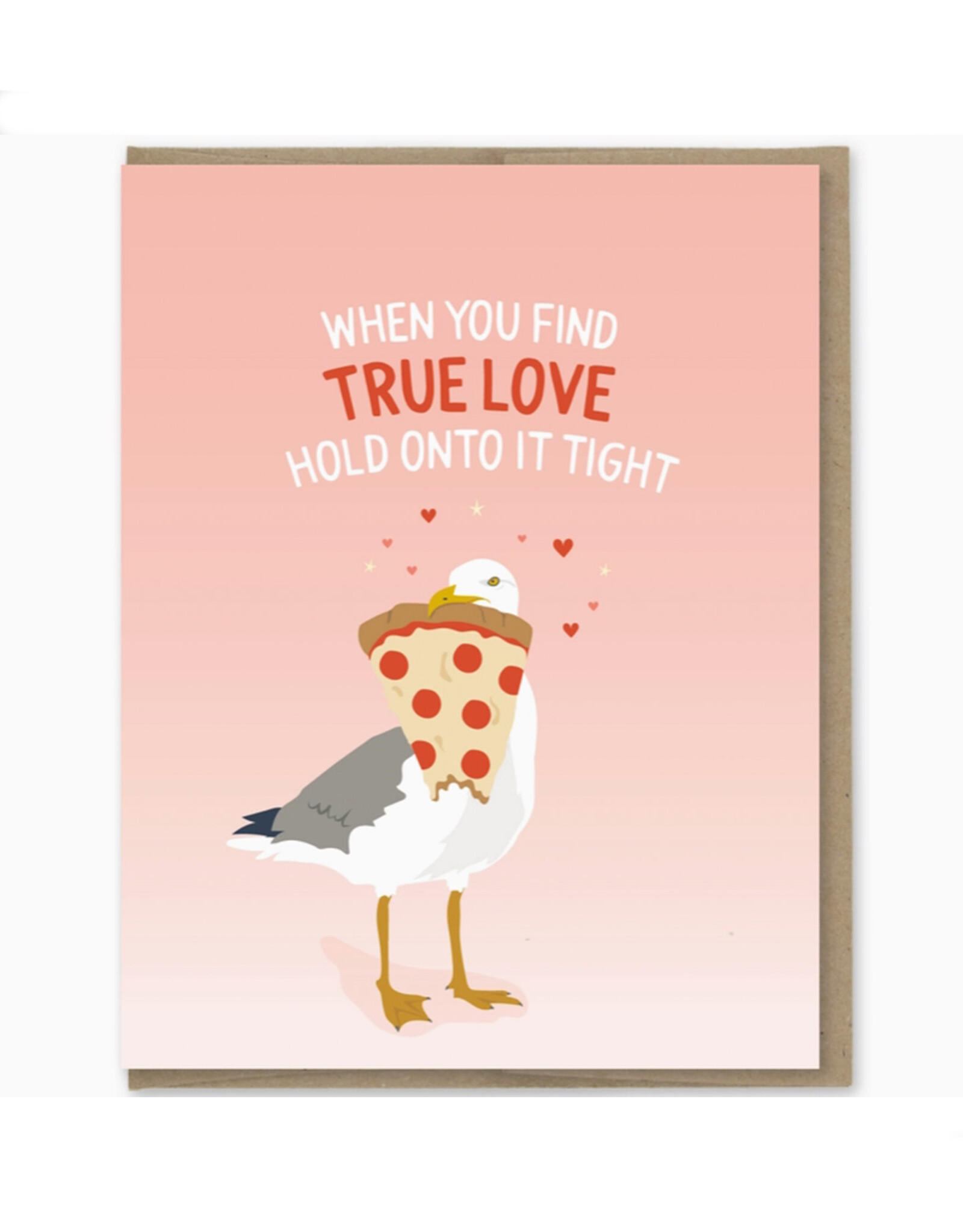 True Love Seagull Pizza Greeting Card