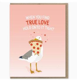 True Love Seagull Pizza Greeting Card