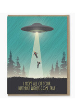 UFO Hope Your Birthday Wishes Come True Greeting Card