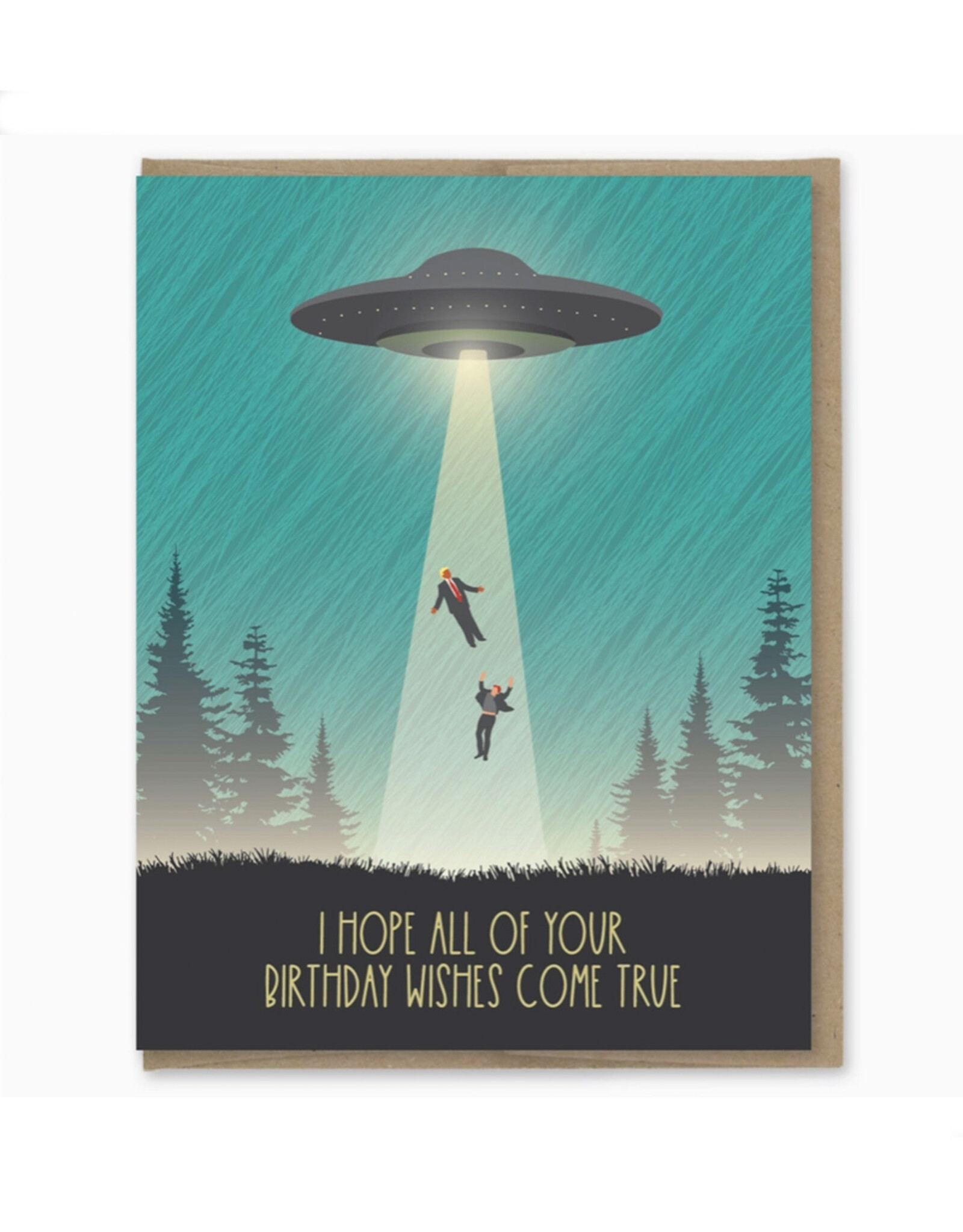 UFO Hope Your Birthday Wishes Come True Greeting Card