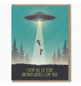 UFO Hope Your Birthday Wishes Come True Greeting Card