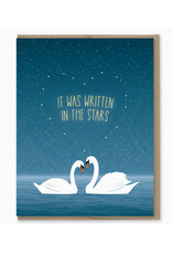 Written in the Stars Swans Greeting Card