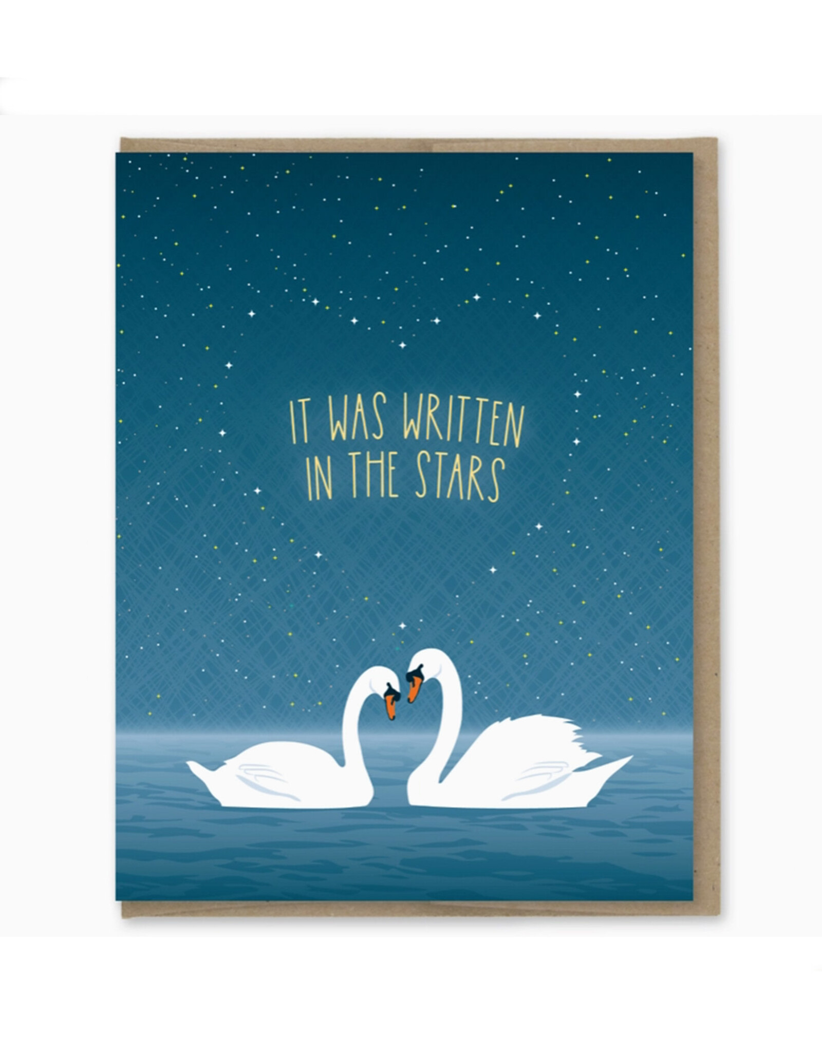 Written in the Stars Swans Greeting Card