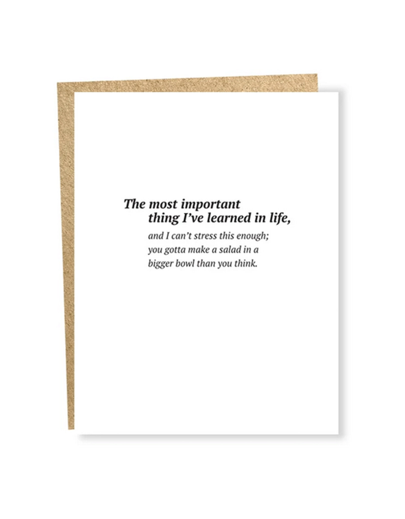 Bigger Salad Bowl Greeting Card