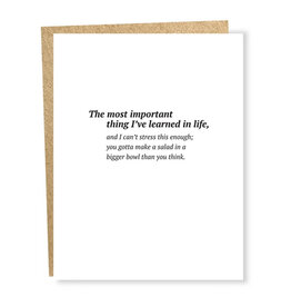 Bigger Salad Bowl Greeting Card