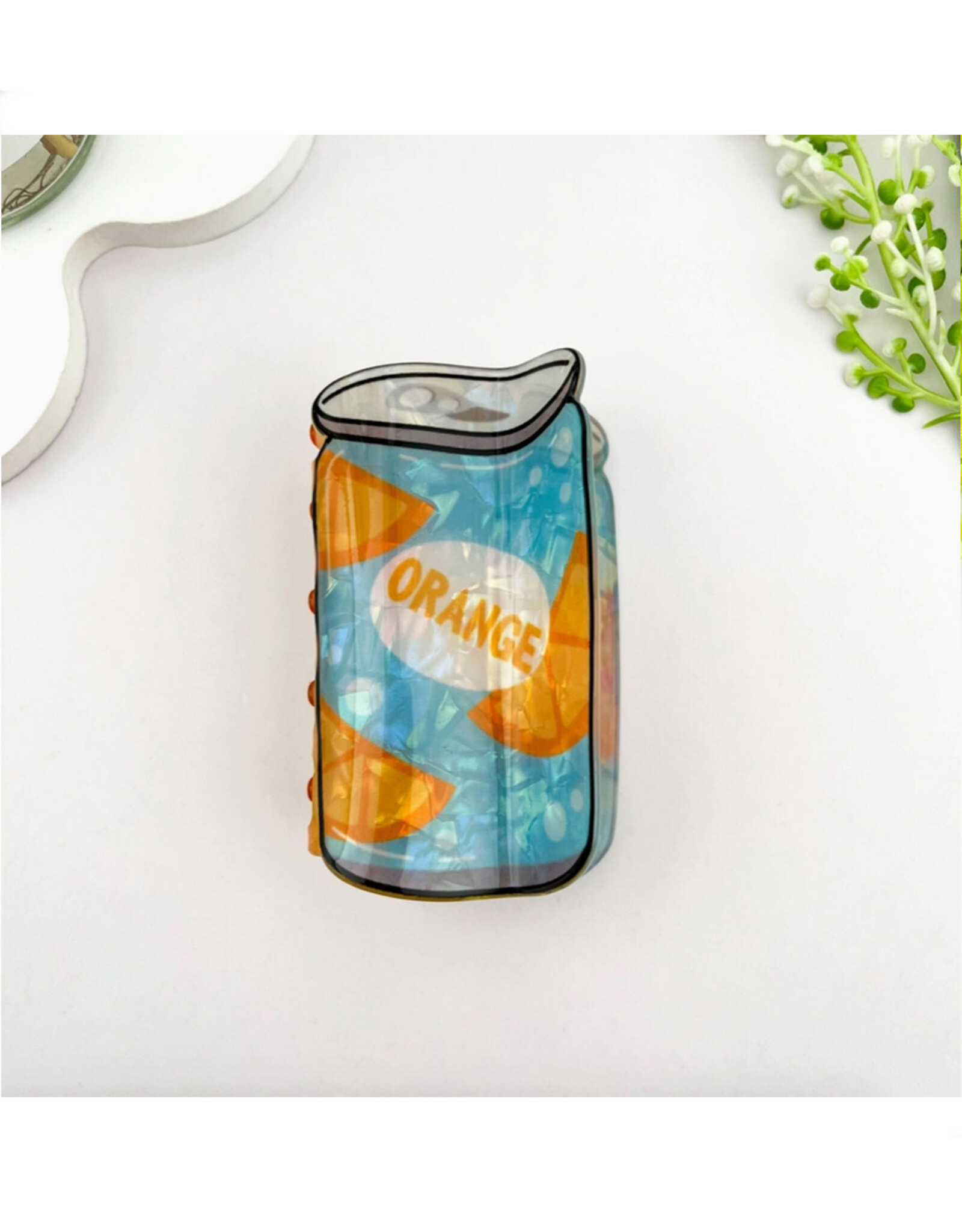 Juice Can Claw Clip - Orange