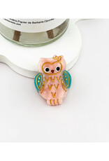 Mini Pink Owl Claw Clip