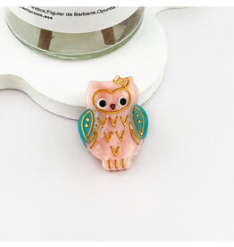 Mini Pink Owl Claw Clip