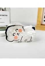 Blush Puppy Claw Clip