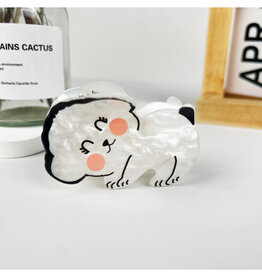 Blush Puppy Claw Clip