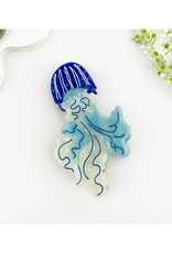 Blue Jellyfish Claw Clip