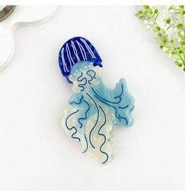 Blue Jellyfish Claw Clip