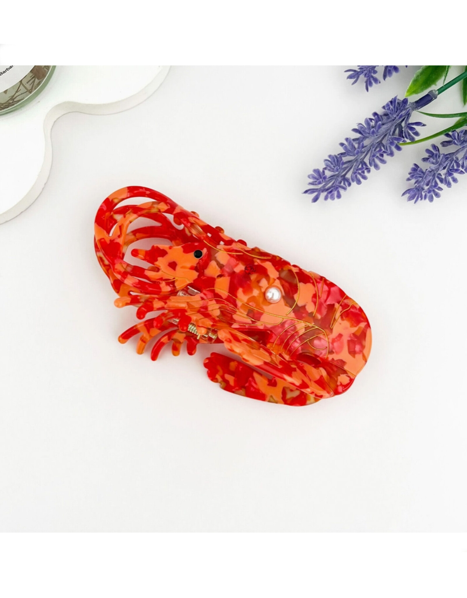 Lobster with Pearl Claw Clip