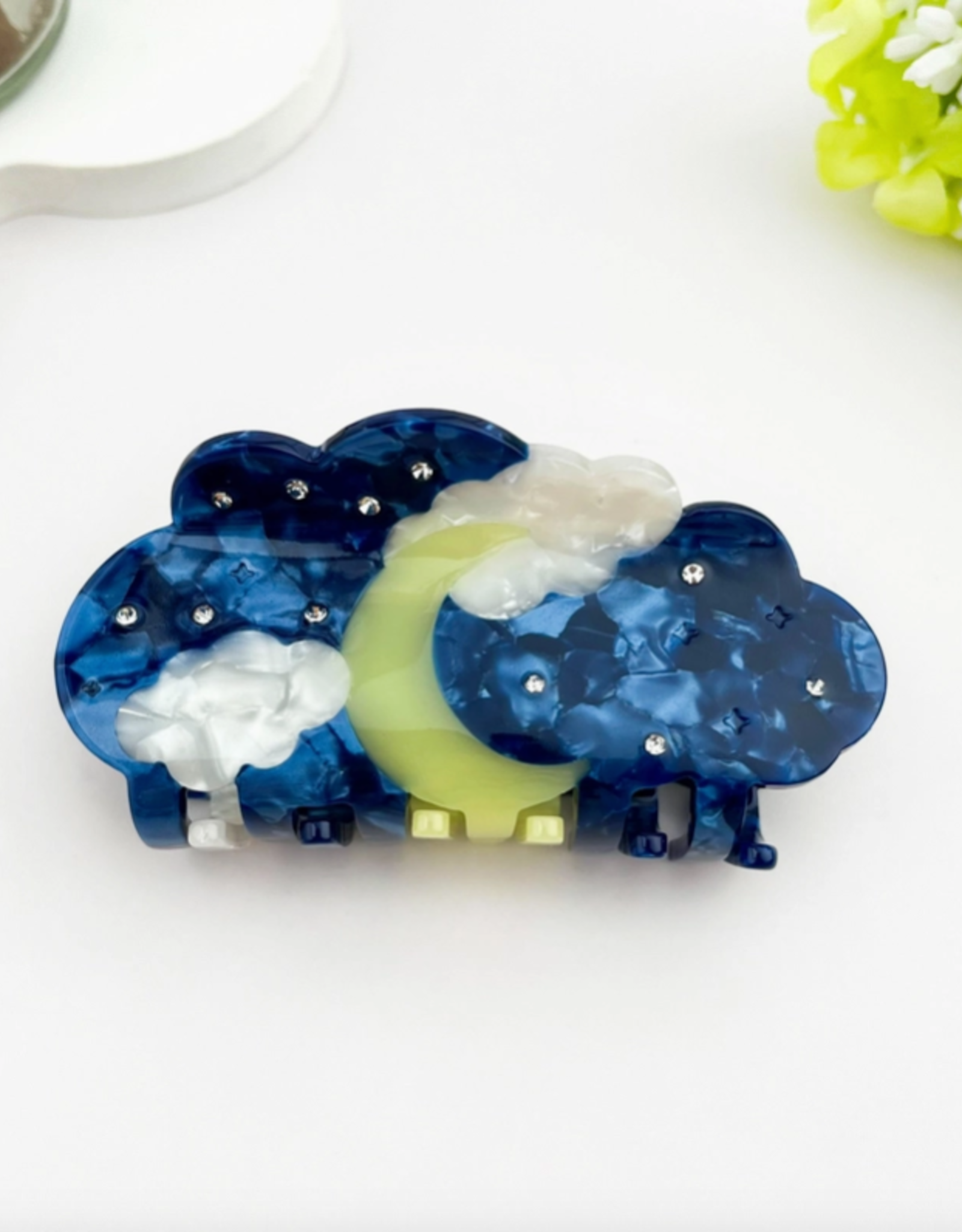 Starry Night Sky Rhinestone Claw Clip