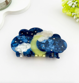 Starry Night Sky Rhinestone Claw Clip