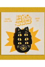 6 Eyes Lucky Black Cat Enamel Pin