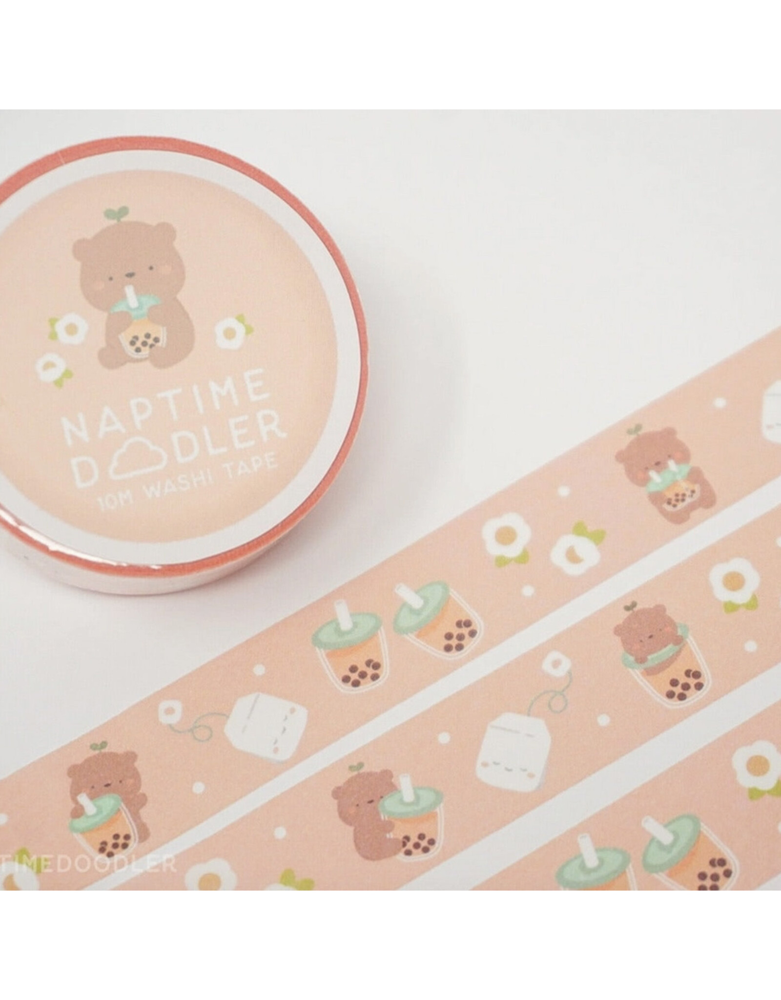 Boba Bear Washi Tape - Pink