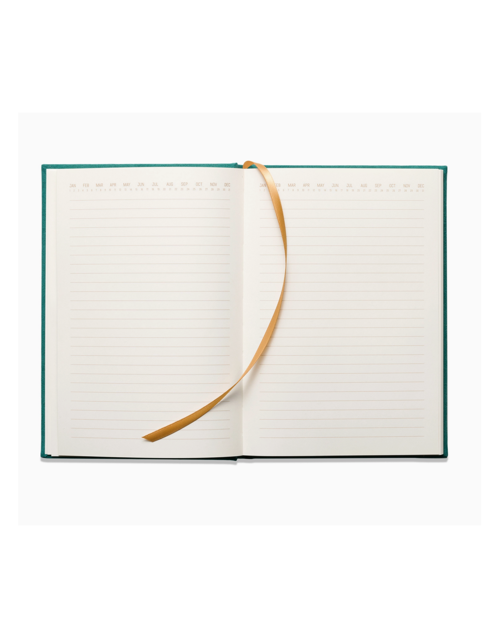 Linear Boxes Suede Journal - Green