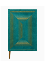 Linear Boxes Suede Journal - Green