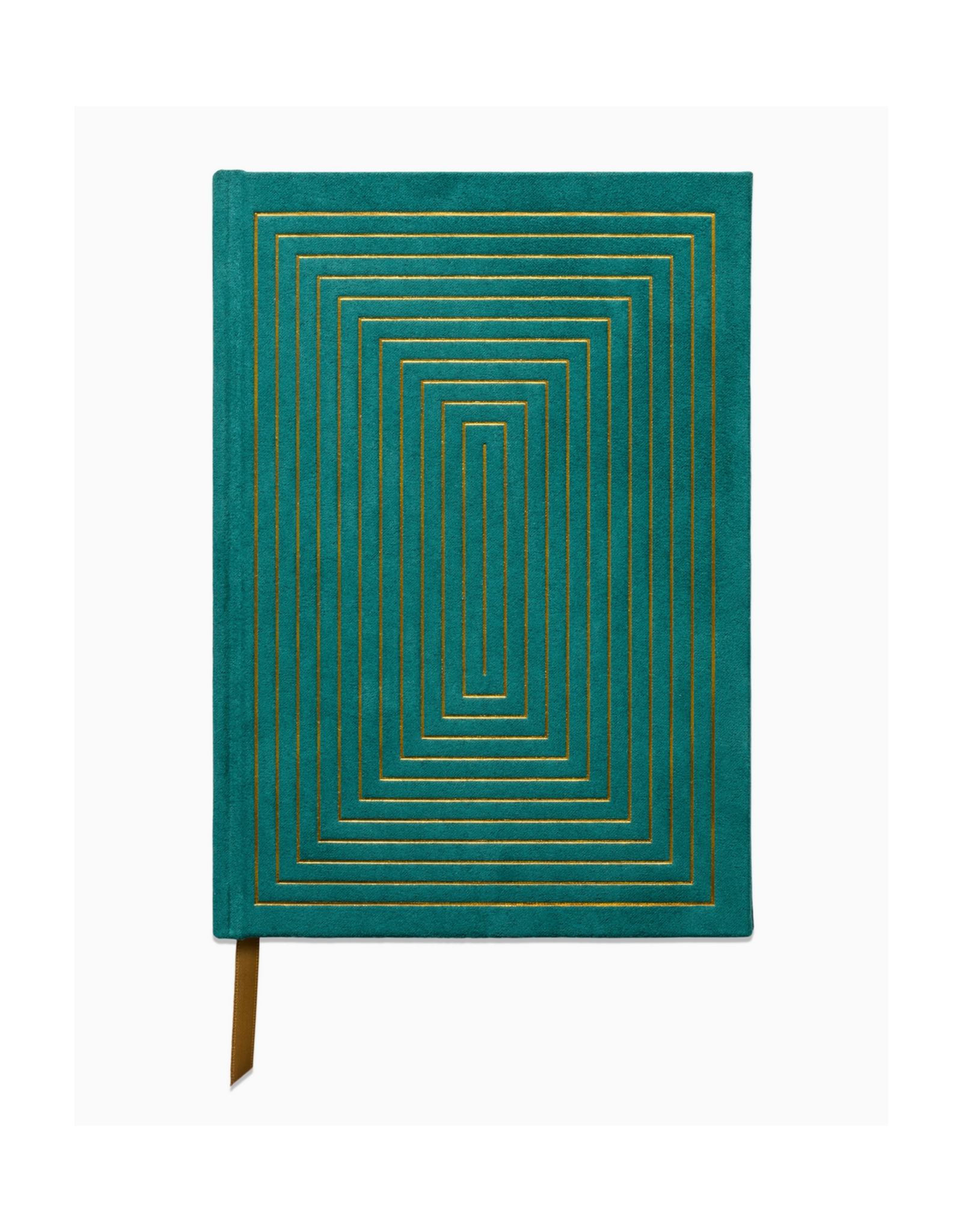 Linear Boxes Suede Journal - Green