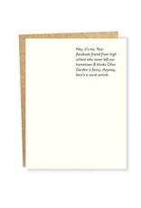 Facebook Friend Greeting Card