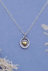 Shadow Box Bronze Heart Necklace