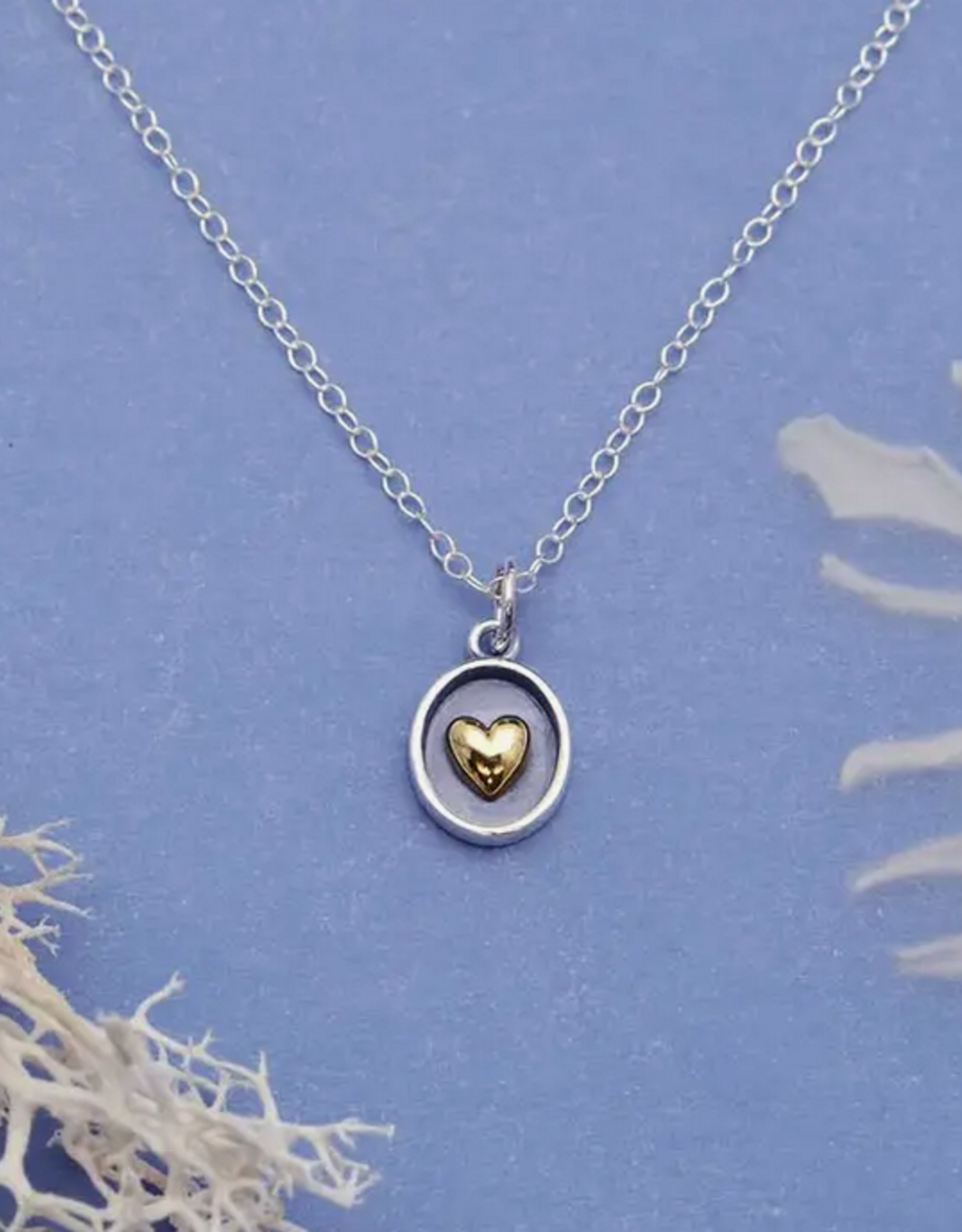 Shadow Box Bronze Heart Necklace