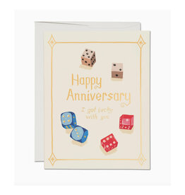 Happy Anniversary Dice Greeting Card