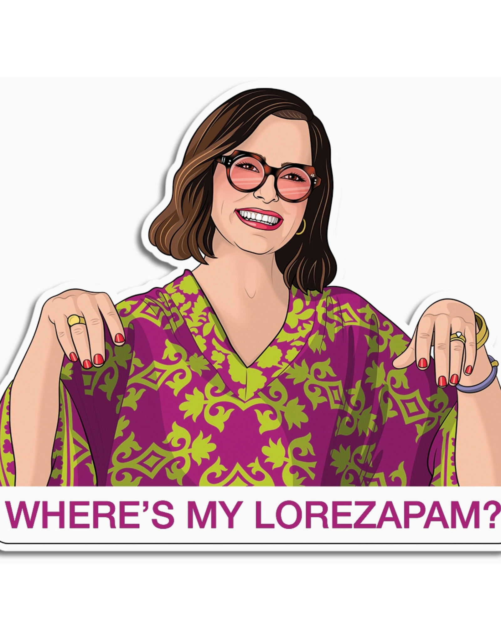 Where's My Lorazepam White Lotus Sticker