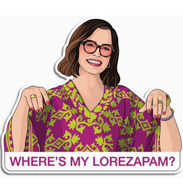 Where's My Lorazepam White Lotus Sticker