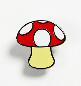 Red Mushroom Emoji Enamel Pin