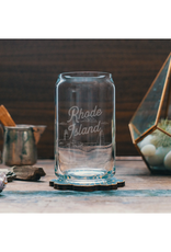 Rhode Island State Beer Can Glass 16oz