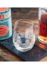 Providence RI City Skyline Stemless Wine Glass 15oz