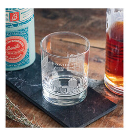 Benoit's Design Co. Providence RI City Skyline Old Fashion Glass 12oz