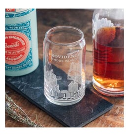 Providence RI City Skyline Beer Can Glass 16oz