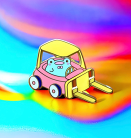 Forklift Friend Frog Enamel Pin