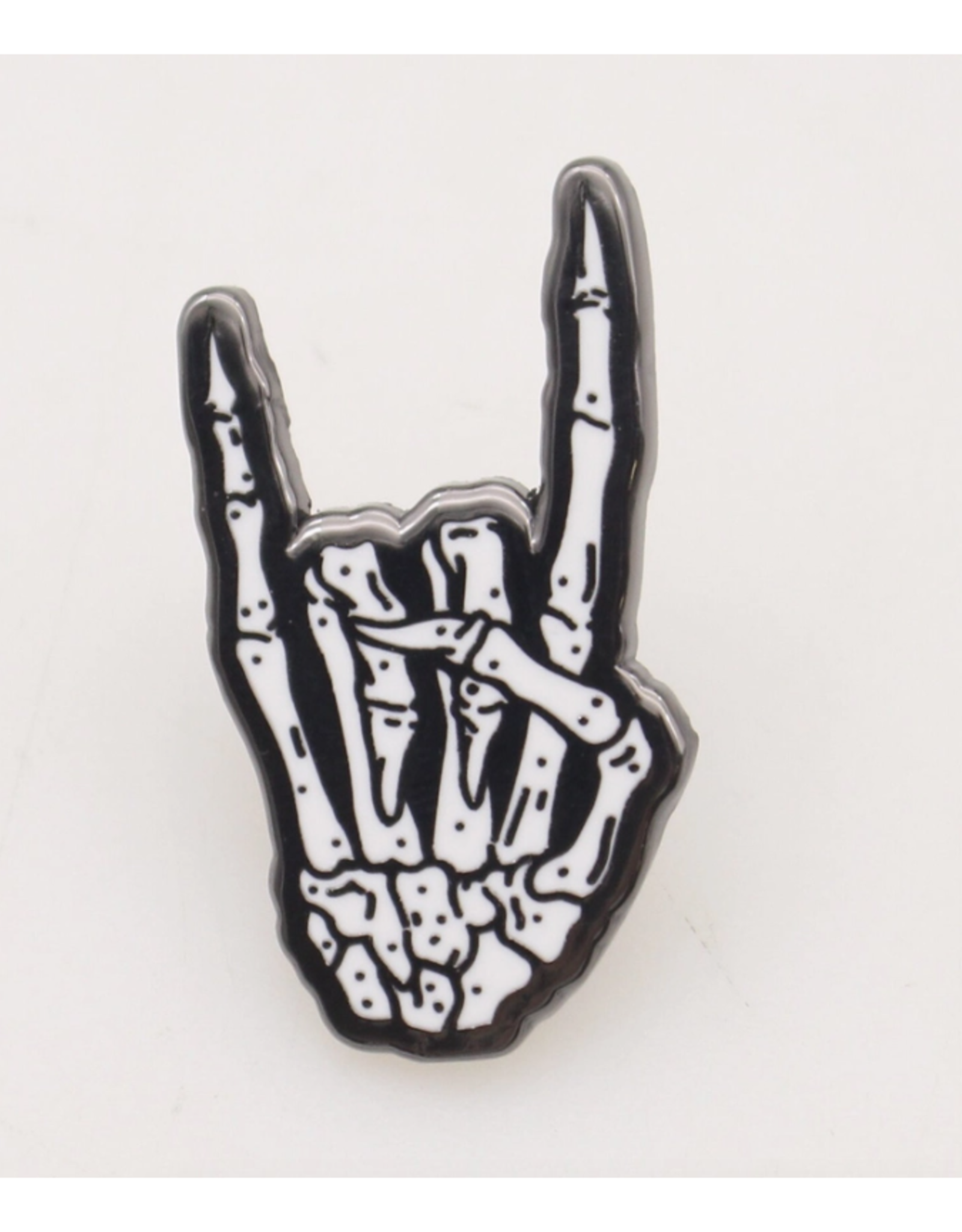 Skeleton Metal Hand Enamel Pin
